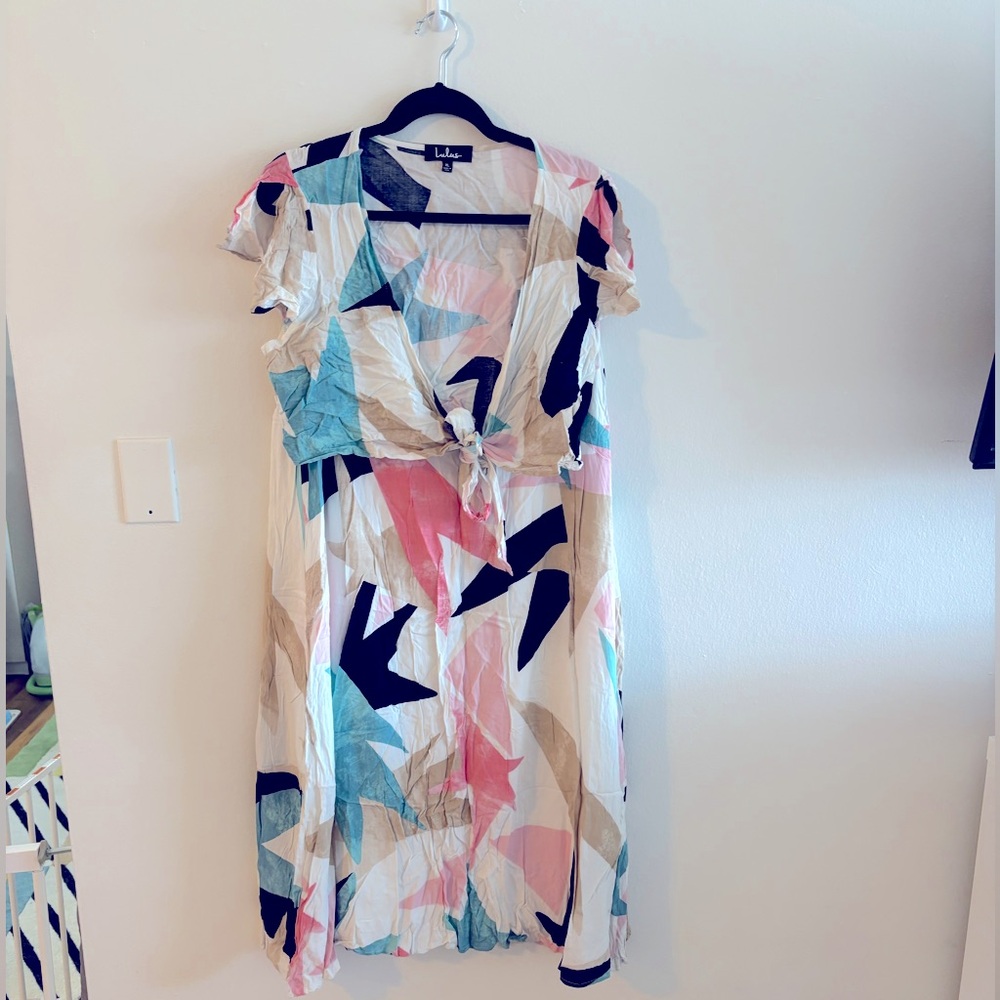 Lulu's Abstract Print Skirt Set